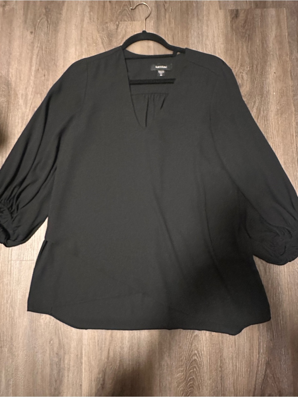 Karen Kane Black V-Neck Blouse XS